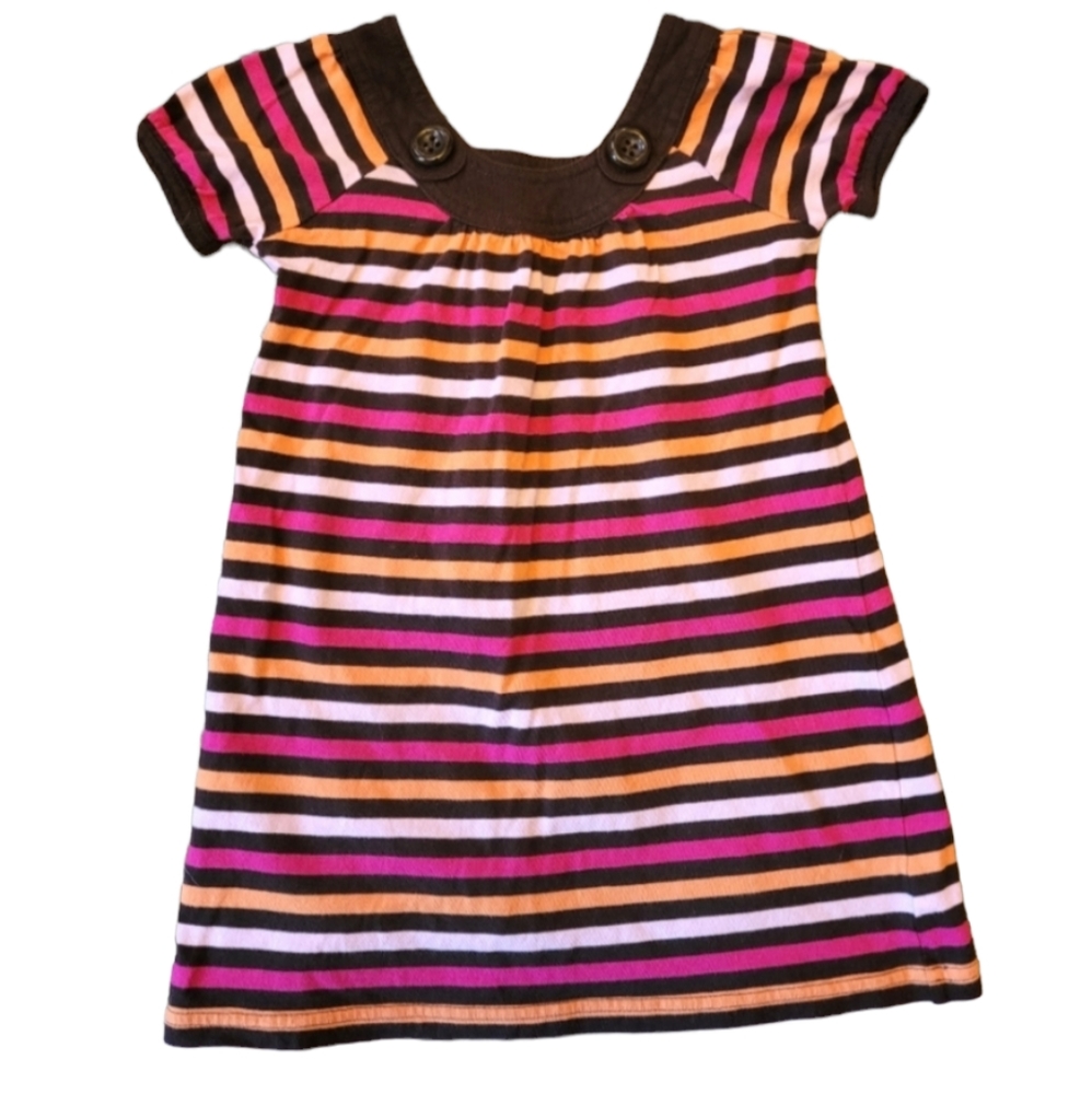 GAP Kids Y2k multicolored brown funky striped dress